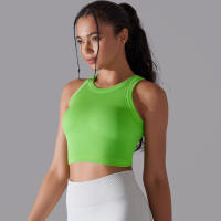 Nessaj-Chaleco deportivo sin costuras con almohadilla para mujer, sujetador de yoga, top corto de entrenamiento para fitness, gimnasio diario, correr, chaleco a prueba de golpes, sujetador elástico alto - details 7
