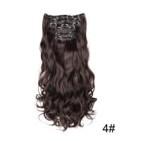 Peluca Cómoda y Transpirable Ajustable para Mujeres Juego de Extensiones de Cabello de 6 Piezas, 16 Clips para Europa, América, Cabello Largo y rizado para Comercios Exteriores, Adecuado para Viajes de Fiesta - details 8