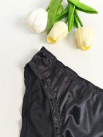 5 bragas de encaje para mujer - Ropa interior elegante, transpirable y suave sin costuras, color liso con detalle de volantes, corte medio, tejido de poliamida de punto - details 9
