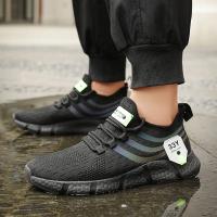 Zapatos deportivos informales para hombre, zapatillas ligeras transpirables, zapatillas para correr de malla negra para exteriores, zapatillas deportivas para correr, Tenis para caminar - details 5