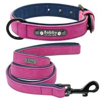Conjunto correa cuero perro, Collar personalizado de 2 capas para perros pequeños, medianos y grandes, Pitbull - details 11