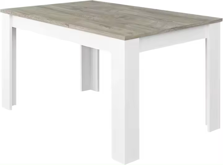Mesa de Comedor Extensible, Mesa salón o Cocina, Acabado en Color Blanco Artik y Roble Canadiense, Modelo Kendra, Medidas: 140-190 cm (Largo) x 90 cm (Ancho) x 78 cm (Alto) - 1
