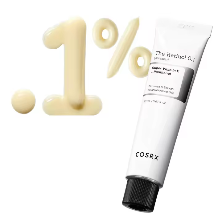 Crema COSRX Retinol 0,1%, 0,67 oz, crema antienvejecimiento para ojos y cuello con tratamiento retinoide para reafirmar la piel, reducir las arrugas, finas - 1