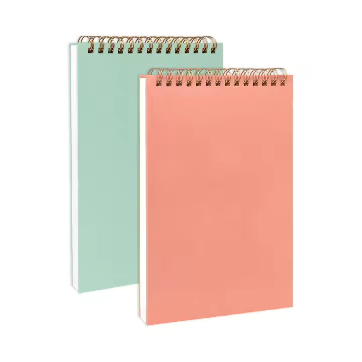 Paquete de 2 cuadernos de esbozos verticales (rosa y verde), 7,5 x 5,1 pulgadas - 1