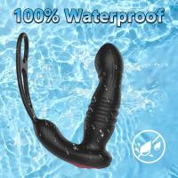 Empaque privado SEXY Vibrador Anal Telescópico Masajeador de Próstata Doble Anillo Juguetes Sexuales Hombres Gay Plug Anal Bluetooth APP Vibrador para Adultos - details 13