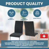 Silla Cantilever Juego de 4 Sillas Gris, SGS probado - details 4