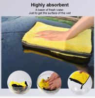 Toalla de microfibra para lavado de coche, paño de Secado y limpieza, cuidado de dobladillo, 30x30/60CM, 3/5/10 piezas - details 5