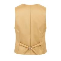 Chaleco Formal sin mangas con bolsillos, traje masculino de un solo pecho, chaleco informal para fiesta, Bar, vestido de banquete, chaleco de traje de Color sólido - details 10