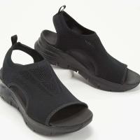 Sandalias de cuña con punta abierta para mujer, zapatos informales ligeros con plataforma de pescado de malla, verano 2024 - details 5