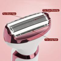 Maquinilla de afeitar eléctrica para mujer, kit de aseo recargable 4 en 1, para cara Afeitadora eléctrica, nariz, piernas y axilas - details 12