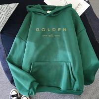 Sudadera con Capucha Dorada JungKook Estilo Estético para Mujer Impresión de Letra de Álbum - details 4