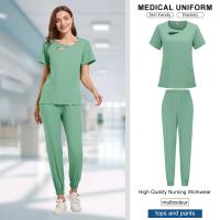 Ropa de trabajo de belleza para mujer, uniforme de enfermeras médicas, conjunto de bata quirúrgica, pantalones superiores de Spa, ropa de cuidador clínico, uniformes de enfermería, traje para correr - details 25