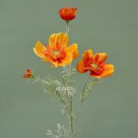 Rama de flor de Cosmos Artificial de lujo, simulación realista de plástico, crisantemo, elegante flor falsa hecha a mano - details 16