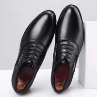Sapatos Pakaian Zapatos de cuero negro Nueva moda Diseño italiano de alta calidad Vestido + zapatos clásicos para hombres - details 14