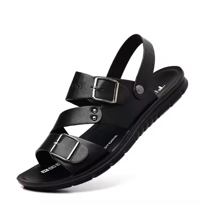 Sandalias de gran tamaño para hombre 2025, nuevas sandalias casuales versátiles de verano para hombre y zapatos de playa de doble uso. - 1
