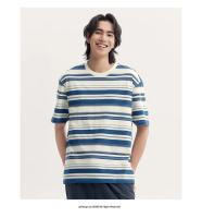 Camiseta de Verano 2025 para Hombres Semir Manga Corta, Rayas Coloridas, Ropa Casual Versátil - details 2