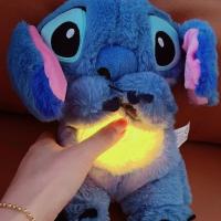 Muñeco De Peluche Kawaii Stitch Con Bolsa De Aire Y Luz Juguetes De Compañía Para Bebés Soothing MusicalBreathing Toys - details 1