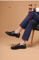 Mocasines de hombre, zapatos de cuero de un pedal de cuero genuino, primera capa de cuero de vaca de hombre - details 10