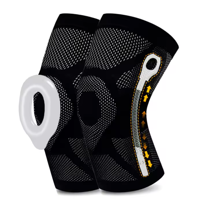 Rodillera deportiva transpirable de compresión, 2 piezas, anticolisión, ciclismo, baloncesto, fútbol, montañismo, Fitness - 1