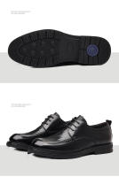 Zapatos de cuero genuino para hombres Transpirables, estilo británico, de cuadros, para bodas y negocios formales - details 13