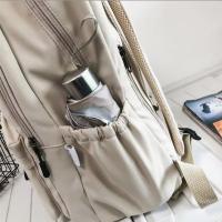 Mochila de campus juvenil para hombres y mujeres,mochila simple de gran capacidad de color sólido, escolar para estudiantes - details 20