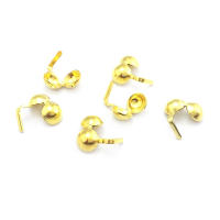 8x4MM 9x4MM 11x5MM Cierre de latón color oro de 18K con alambre y rosca para joyería, collares, pulseras, accesorios y fijaciones - details 48