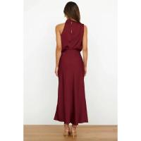 BUNO-Vestido largo sin mangas de satén de seda de gama alta para mujer, vestidos elegantes a la moda para celebridades, vestido de noche, ropa de fiesta para mujer - details 45
