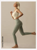 Pantalones de Yoga de melocotón móvil para mujer, Leggings de cintura alta para correr, levantamiento de cadera, ciclismo, bolsillos laterales, gimnasio, Pilates, baile, CLQ2 - details 7