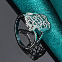 Anillo de oso hueco de Plata de Ley 925, joyería de moda para hombres y mujeres, regalo - details 1