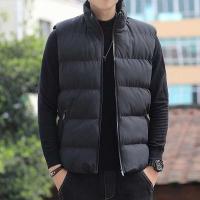 Chaqueta de edredón de burbujas transpirable y ligera con logotipo 2024, cuello levantado para hombres al aire libre, sin mangas, apertura con cremallera - details 1