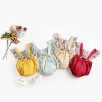 Flores Niña Mono Princesa Verano Bebé Ropa Algodón Recién nacido Mono Para Niña - details 2