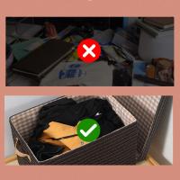 Caja de almacenamiento minimalista de estilo japonés, plegable con asa, caja de clasificación, cesta de almacenamiento creativa de gran capacidad, llave - details 7