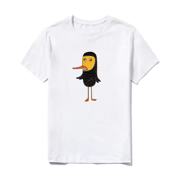 Camiseta de Algodón Blanco con Impresión de Arte 100% Algodón Premium Suave y Transpirable para Hombres en Verano - 1