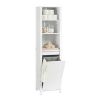 Armario de Baño Multifuncional con Cesto Blanco Almacenamiento de Counter de Dormitorio - details 9