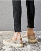 Nueva Plataforma de Verano 2024 Zapatos de Pescador Casual para Mujer en Cuero Único - details 11