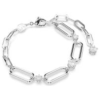 Swaroski-pulsera de cadena de eslabones de Plata de Ley 925, pulsera de piedra de circón redonda transparente, regalo de joyería ajustable para mujer de 16-20cm ﻿ - details 1
