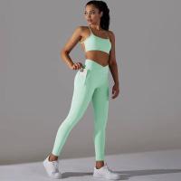Conjunto de Yoga para Mujeres Sports Bra con Bolsillos, Leggings de Levantamiento de Glúteos, Zapatillas de Correr - details 14
