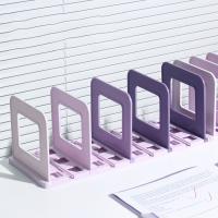 Sujetalibros desmontables ajustables, divisores antideslizantes, soporte para libros de escritorio, ahorro de espacio, soporte Vertical anticaída para libros en el aula - details 3