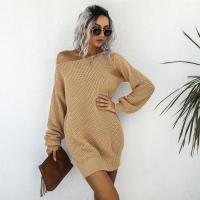 Vestido de ganchillo para mujer, corte holgado, un hombro, moda Otoño-Invierno 2025 - details 8