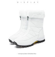 Botas de nieve impermeables con cremallera para mujer, botines cálidos de felpa, de algodón, de alta calidad, para exteriores, Invierno - details 27
