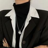 Collar Anillo Colgante Hip Hop Trendy para Mujer, Diseño Premium y Único, Collar Largo para Suéter y Sudaderas - details 3