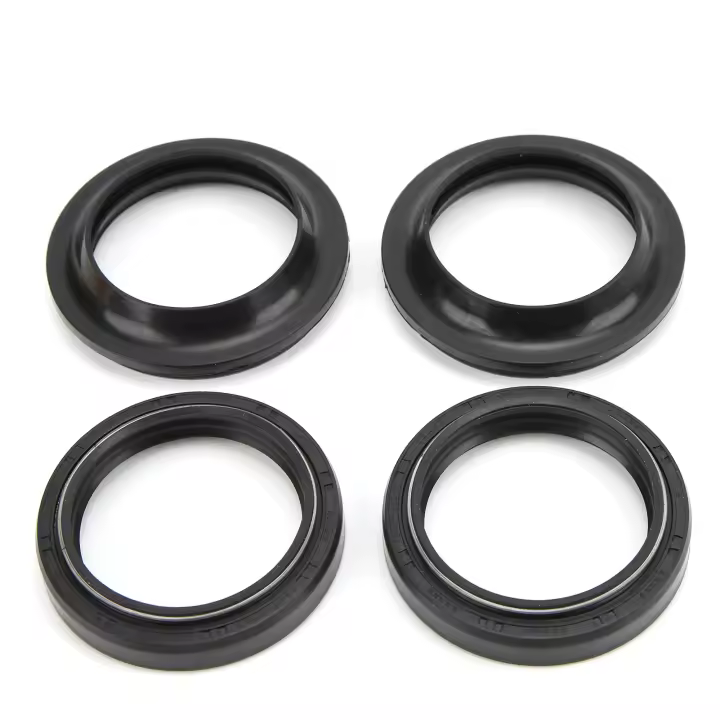 Kit de sello de polvo de aceite de horquilla delantera, repuesto de caucho fluorado de 41x53x8/10,5 mm para XVS650 V Star YZF‐600R - 1