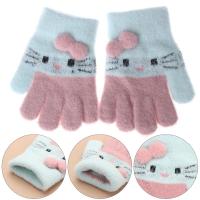 1 par de guantes tejidos para niños, manoplas cálidas de invierno con dedos completos para niños y niñas, guantes suaves con dibujos animados bonitos para niños de 3 a 10 años - details 8