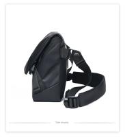 Bolso cruzado funcional para hombre, bandolera de un solo hombro, impermeable, con película de cuero, para ocio, novedad - details 10