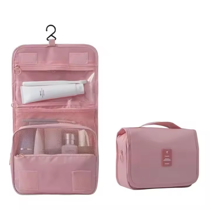 Bolsa de Almacenamiento de Maquillaje Multifuncional de Viaje Gran Capacidad, Seco y Húmedo, Montable, 28*23cm - 1