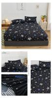 Sábana de Cama Impresa con Flor Azul Funda de Almohada de Lino Reactive para Cama Individual/Reina/Rey Protector de Almohada de Tela Elástica - details 9