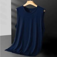 Chaleco De Malla De Seda Helada Para Hombres Verano Deportivo Sin Mangas Moda Casual Ropa Exterior Transpirable Ligero - details 6
