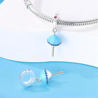 Encanto de Pulsera Fit 3mm 925 Original Plata de Ley S925 con Zirconia Azul Pavé Joyería DIY para Mujeres Material Principal de Metal Estilo de Encanto - details 7