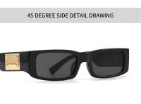Toyear-gafas de sol rectangulares para hombre y mujer, lentes de sol de marca de lujo, montura pequeña, clásicas, estilo Punk, Vintage, cuadradas - details 2