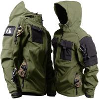 Chaqueta de Moto Táctica de Piel de Tiburón Abrigo de Invierno Impermeable, Cálido, Multipolquera para Hombres Ideal para Salir de Casa - details 8